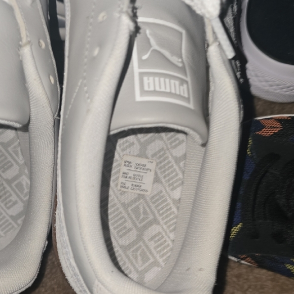 Puma Gray and White Suede Leather Sneakers with Gum Sole main image 10